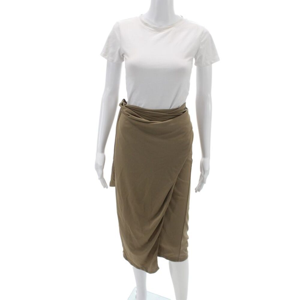 Wolford Women Wrap Skirt Long Brown Viscose Size S